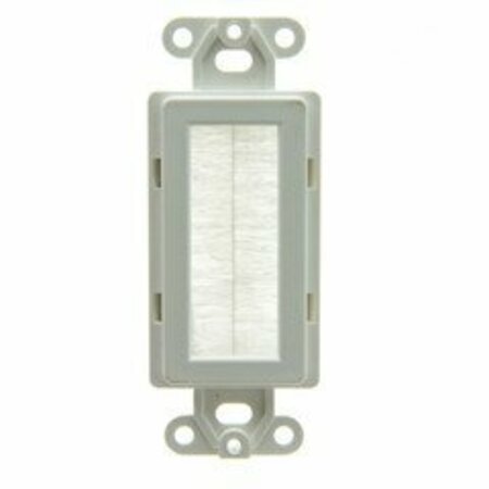 SWE-TECH 3C Decora Wall Plate Insert, White, Brush Cable Pass Through FWT301-1009